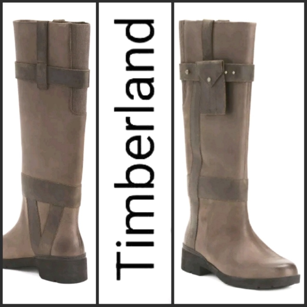 Timberland Distressed Graceyn Leather Tall Waterproof Boots